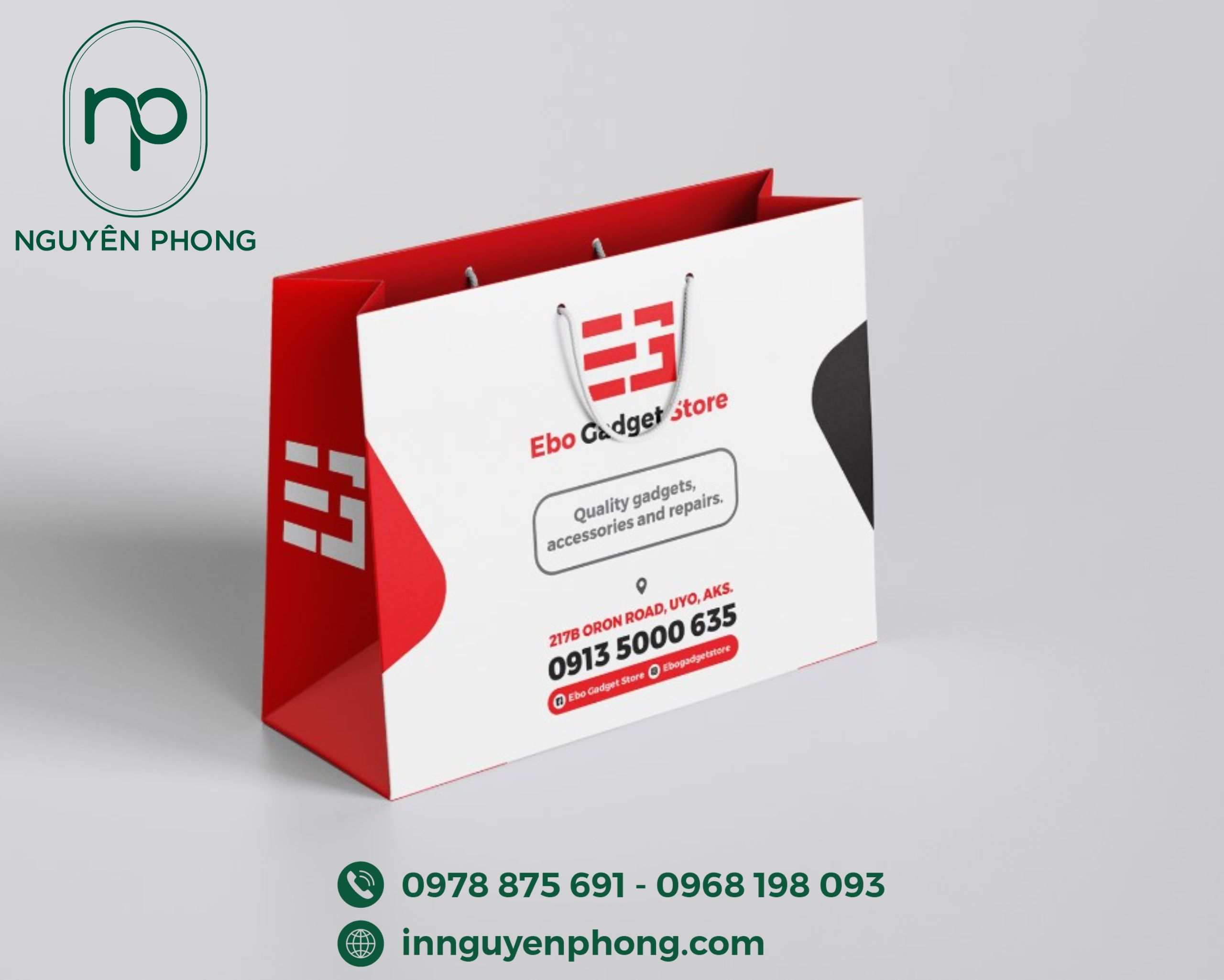 Mẫu túi giấy đựng sách thương hiệu 